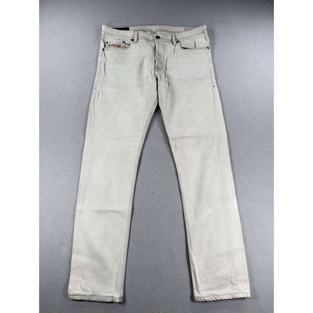 VTG Diesel Tepphar Slim Carrot Jeans Mens 33x34 Grey Wash Stretch Denim Pants